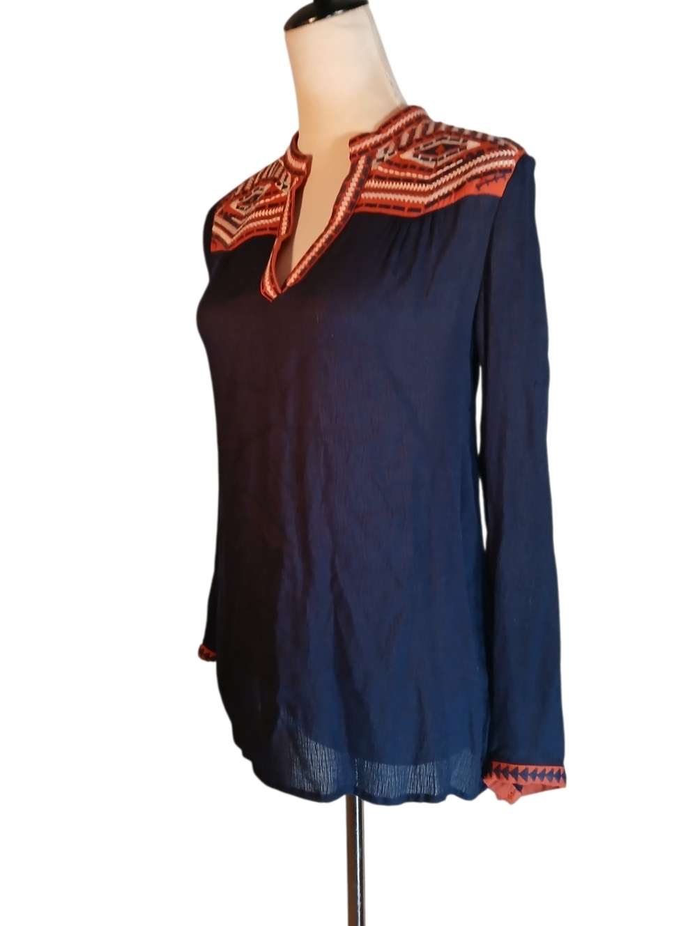 THML Embroidered Tunic Long Sleeves Size Small - Picture 3 of 9